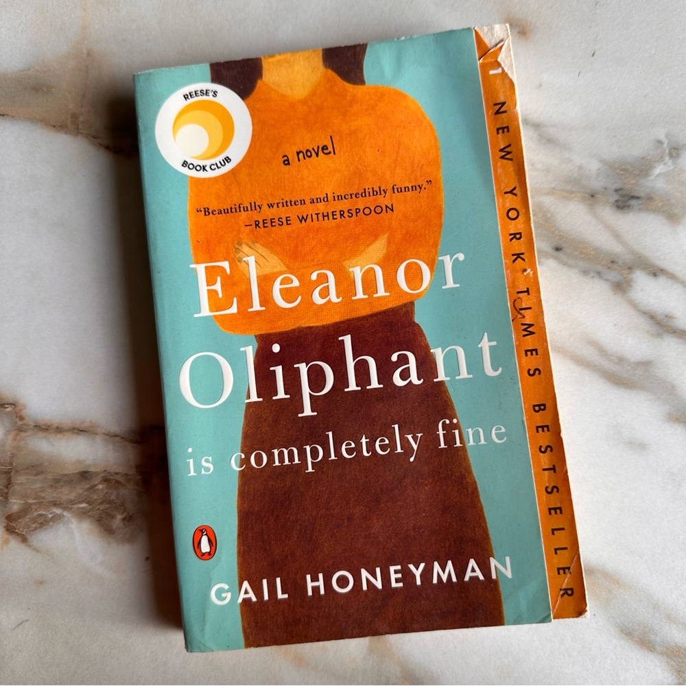 ‘Eleanor Oliphant is Completely Fine’ Gail Honeyman - Blue and Brown Paperback